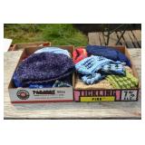 hand-crocheted headbands and caps