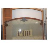 Glass Pub Sign approx. 5.5ft by 7 ft