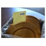27 qty gold chargers