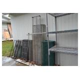 Metal storage shelves