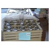 35 qty 14 oz tall glasses in trays
