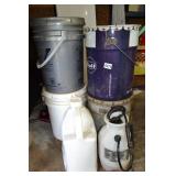 4, 5 gallon cans of  oil