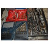 Large assortment of Drill bits, crimping tools