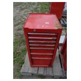 Toolbox  with a large assortment of snap on tools