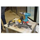Cordless Makita drill & corded heat gun -1 Dewalt
