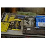 small drill biits,calipers,asst. of measuring tool