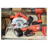 Milwaukee cordless drill, recprocating,saw,battery