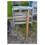 2 Aluminum saw horse table