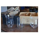 10 hurricane vases asst