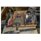 Copper crimping tool, gear puller set, levels