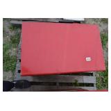 Snap on toolbox full of large assortment of tools.