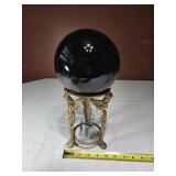 6' Stone Sphere w/8' bronze stand