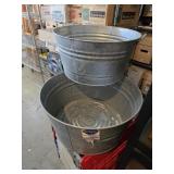 Large Galvanized Tubs #1 and #2