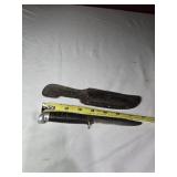 Vtg Western 7.5' Leatherwrap Knife