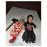 1950 Witch and Clown(missing foot) 'Talking' Mario