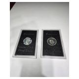 Two 1971 Eisenhower Proof Dollars
