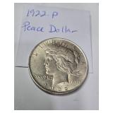 1922-P Peace Dollar AU