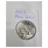 1921-S Peace Dollar MS