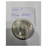 1922-P Peace Dollar AU