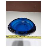 8' Blue Cobalt Ash Tray MCM