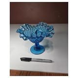 Fenton Ruffled Hobnail Nut Bowl 5'