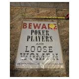 New 15' Poker Tin Sign