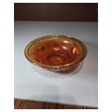 6' Marigold Carnival Star Glass Bowl