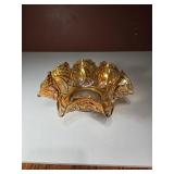 8' Marigold Carnival Glass Bowl