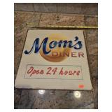 14' Mom's Diner Tin Sign
