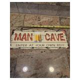 15' Man Cave Tin Sign