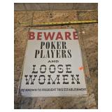 15' Poker Tin Sign