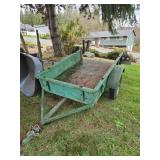 Green Trailer 4'x6' Bed with hitch and title
