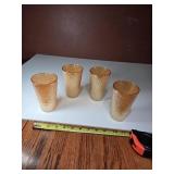 Set of 4 Marigold Bark 12 oz Tumblers