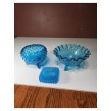3 Hobnail Dishes