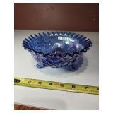 7' Amethyst Carnival Glass Bowl