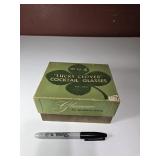 22K Gold Lucky Clover Cocktail Glasses