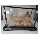 '12x18' Beautiful Cork Carving w/  Display
