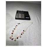 14k Pearl & Ruby Necklace 10.8g