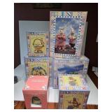 Bin of Porcelain & Fabric Easter Decor