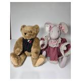 Vermont Bear & Russ Berrie Bunny
