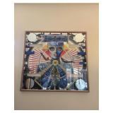 26x24.5' Bally Xenon Pinball Glass in Frame