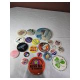 Cool Vintage Button Pins - Political and Pop