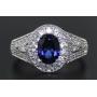 Oval 2.20 ct Sapphire Designer Ring