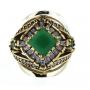 Beautiful 3.36 ct Emerald & Topaz Baguette Ring