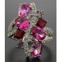 Elegant 4.88 ct Pink Sapphire & Ruby Dinner Ring
