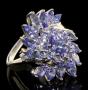Genuine 2.02 ct Tanzanite & Diamond Ring