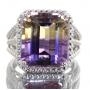 Emerald Cut 13.50 ct Amertrine Designer Ring
