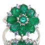 Natural 2.77 Zambian Emerald Cocktail Ring