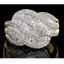 Brilliant 3/4 ct Baguette Diamond Wave Ring