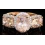 Oval 2.80 ct Natural Morganite & Zircon Ring